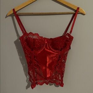 Spencer Vintage Red Bustier Style Bra Lingerie S/34